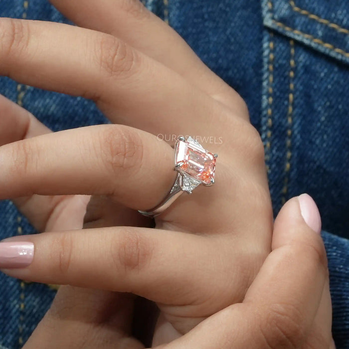 Rima 5ct Emerald Cut Diamond Engagement Ring | Nekta New York